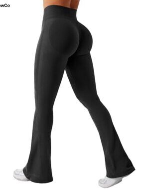 Mini Flare Seamless Leggings High Waisted Booty Lifting Yoga Pants